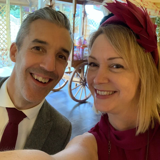 Burgundy Padded Fascinator
