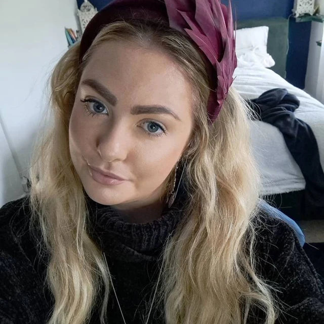 Burgundy Padded Fascinator