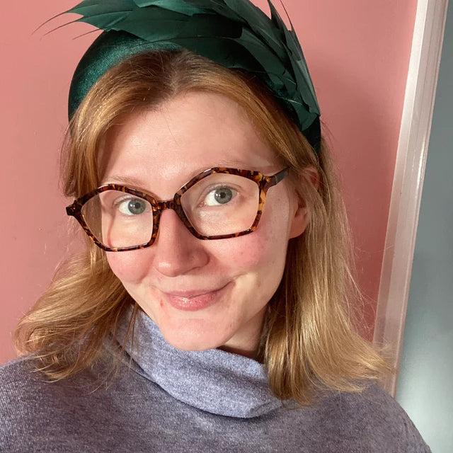 Bottle Green Feather Fascinator Headband
