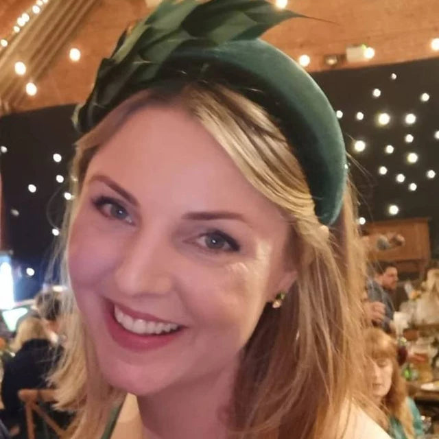 Bottle Green Feather Fascinator Headband
