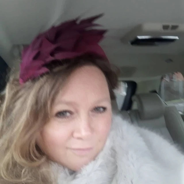 Burgundy Padded Fascinator