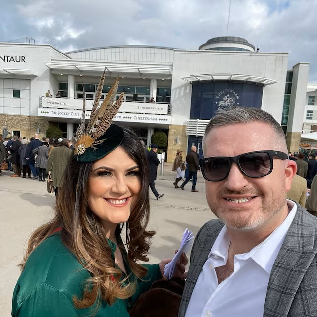 Bottle Green & Gold Pheasant Fascinator Hat