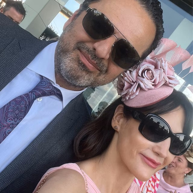 Dusky Pink Velvet Rose Fascinator Hat