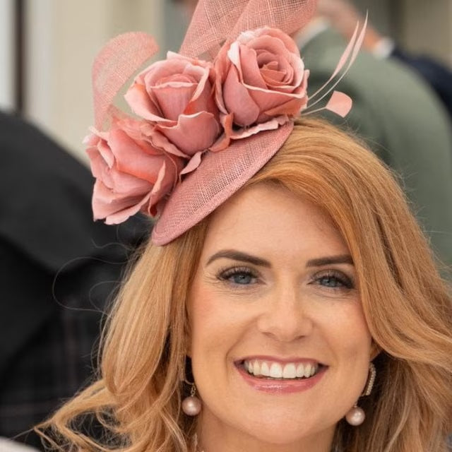 Dusky Pink Floral Fascinator Hat