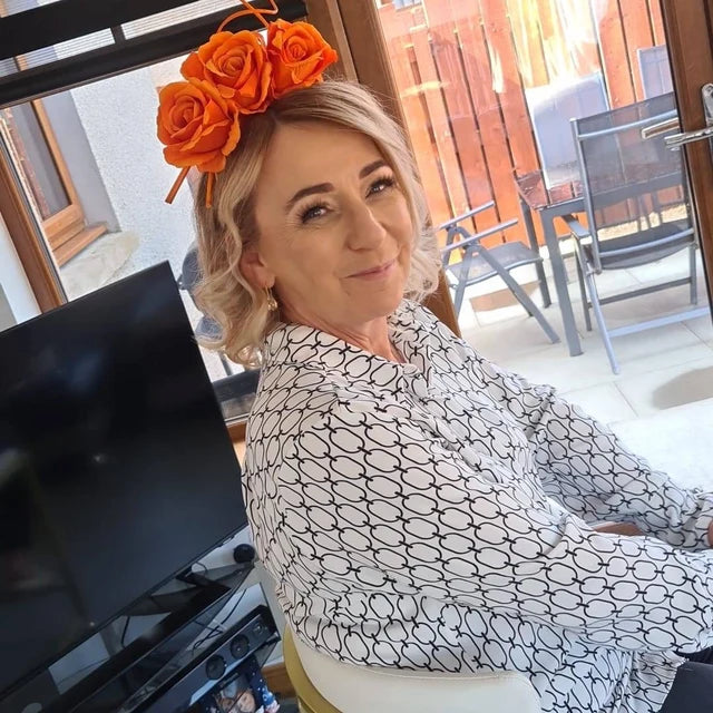 Orange Rose Statement Headband