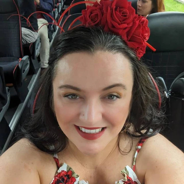 Red Rose Flower Statement Fascinator sh-352
