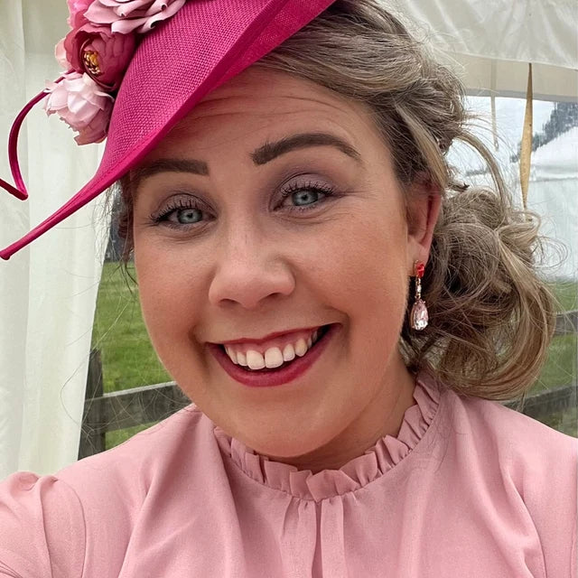 Large Hot Pink & Dusky Blush Fascinator