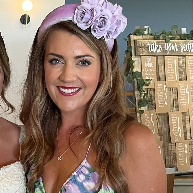 Lilac Rose Velvet Fascinator
