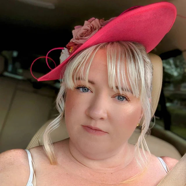 Large Hot Pink & Dusky Blush Fascinator