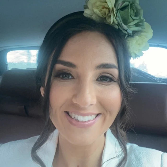 Olive Green Flower Headpiece