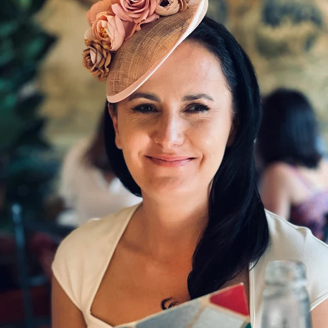 Blush & Nude Flower Fascinator Hat