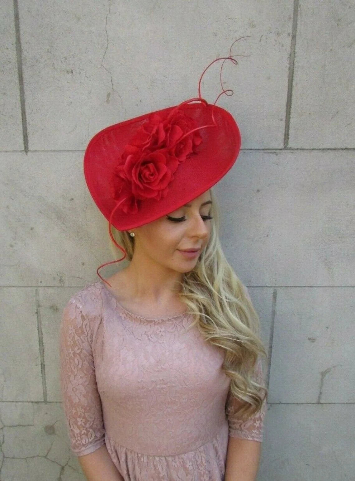 Large Red Rose Flower Teardrop
