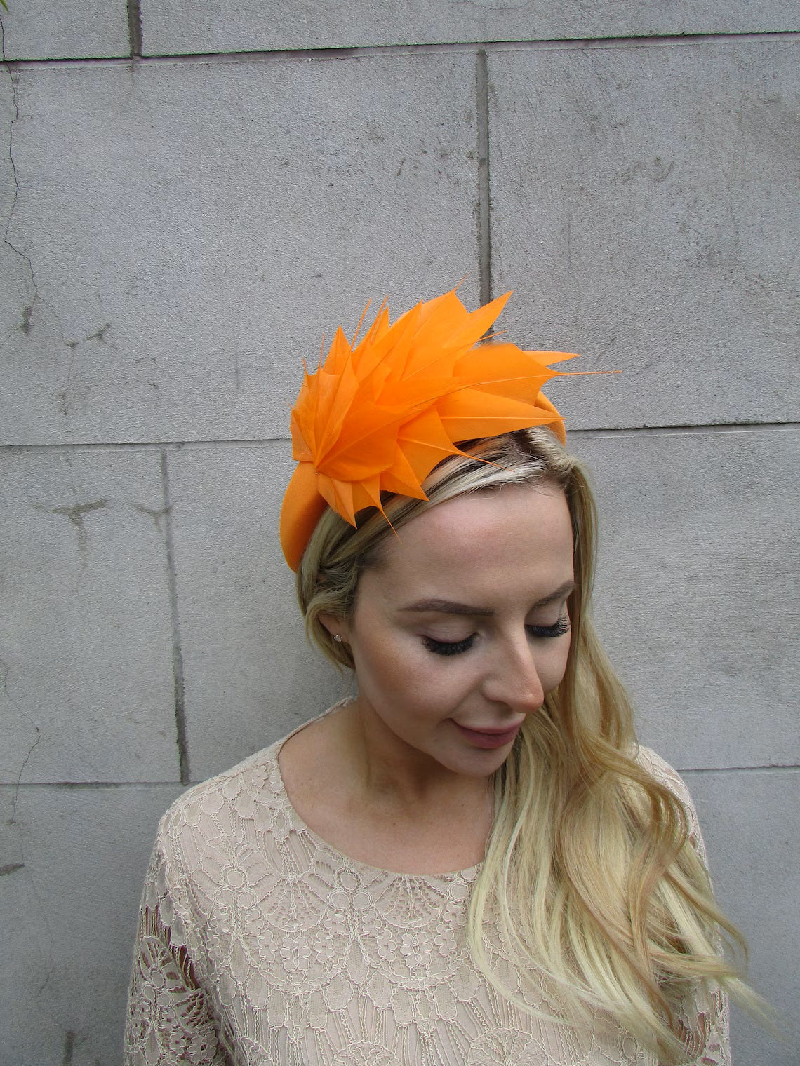 Orange Feather Headpiece