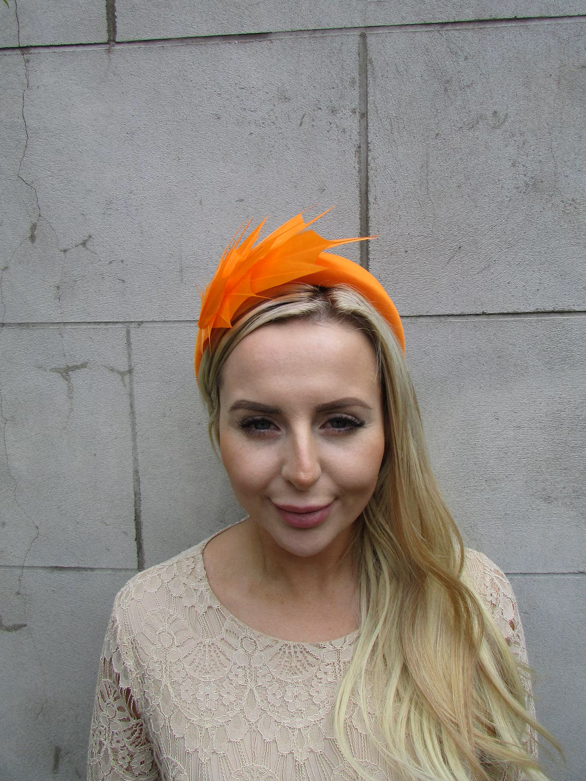 Orange Feather Headpiece