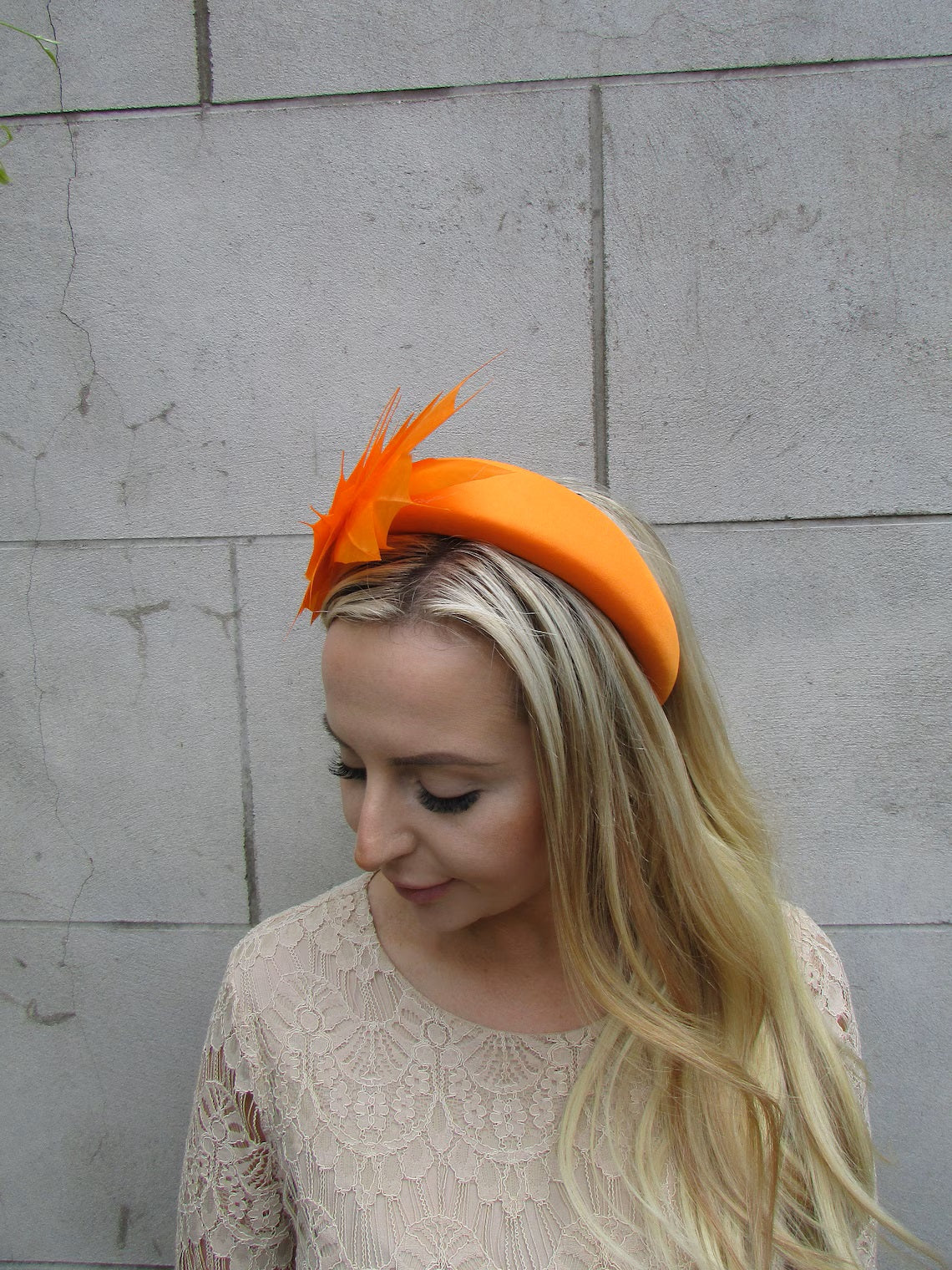 Orange Feather Headpiece