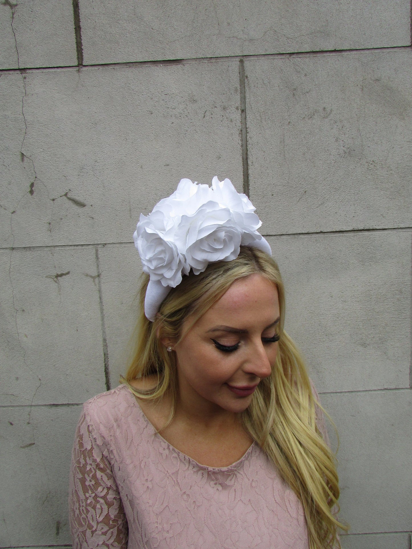 White Rose Flower Headpiece