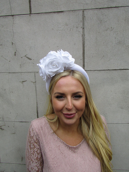 White Rose Flower Headpiece