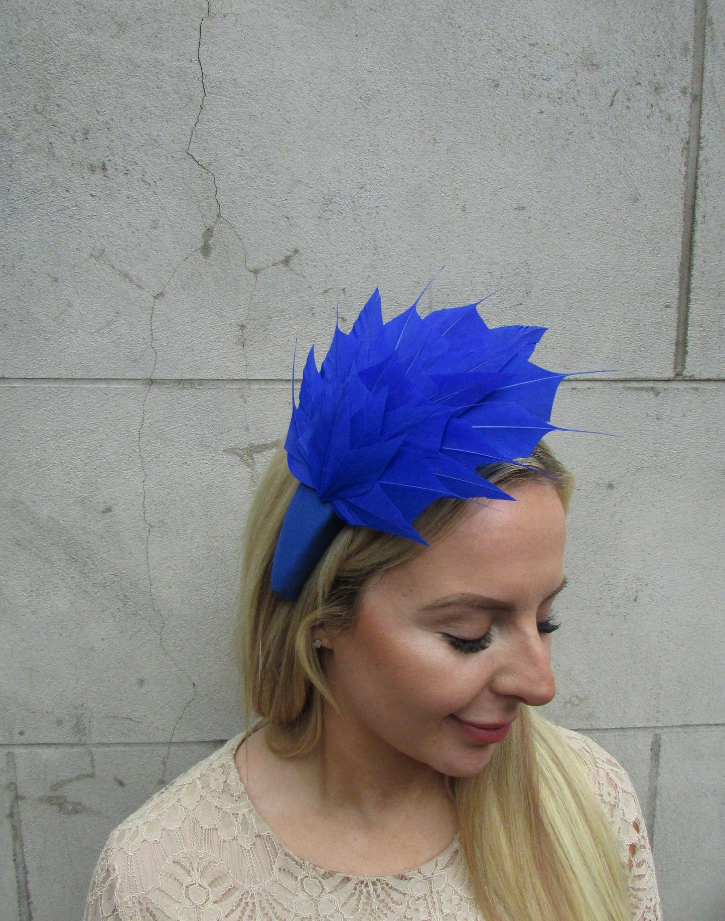 Royal Blue Feather Fascinator