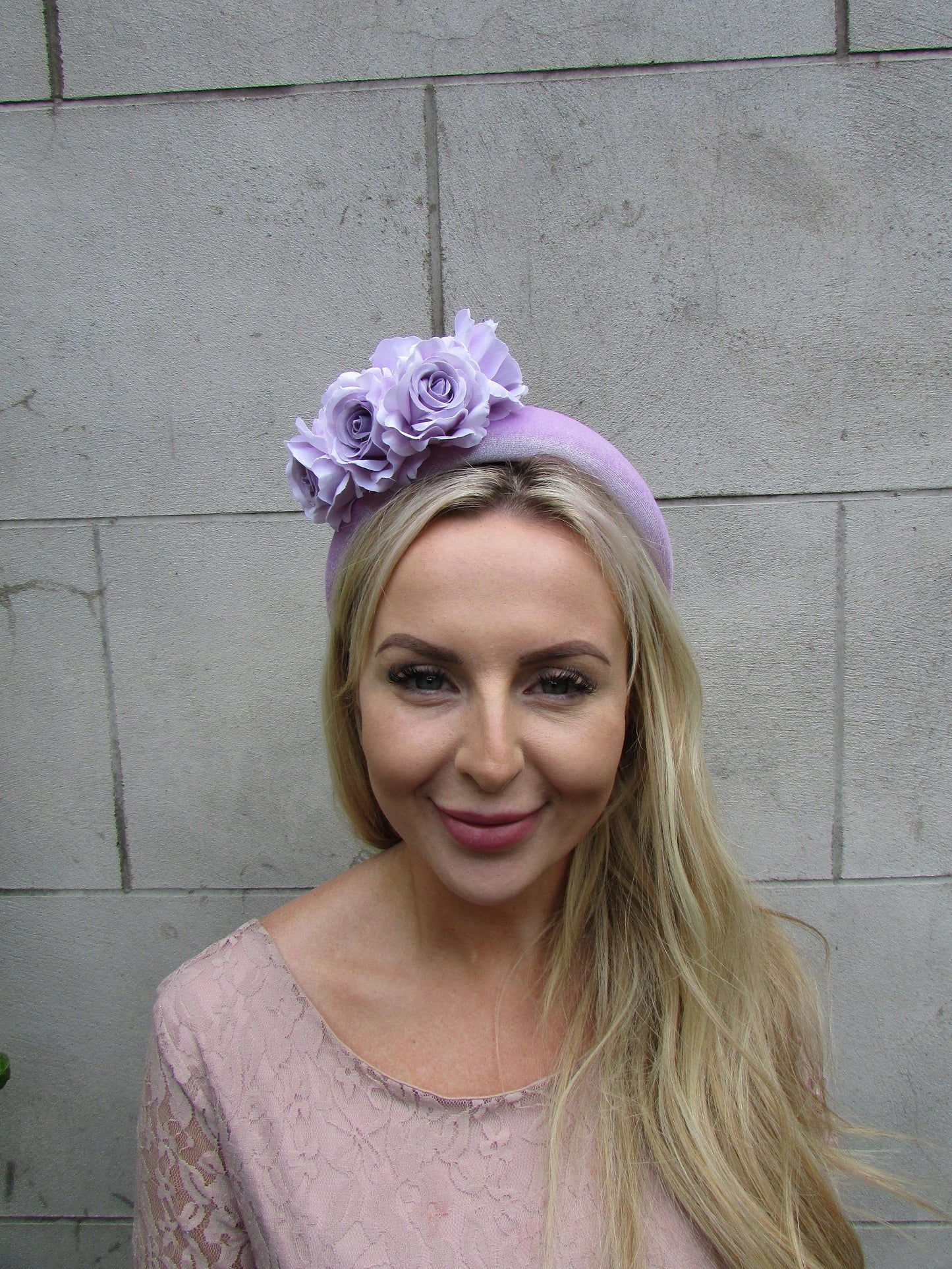 Lilac Rose Velvet Fascinator