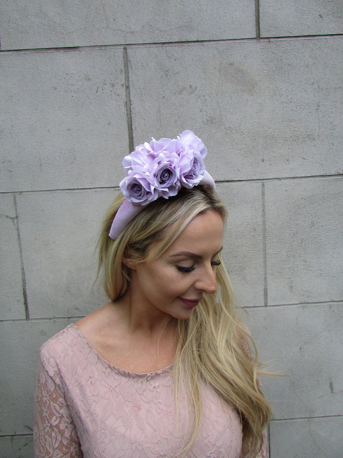 Lilac Rose Velvet Fascinator