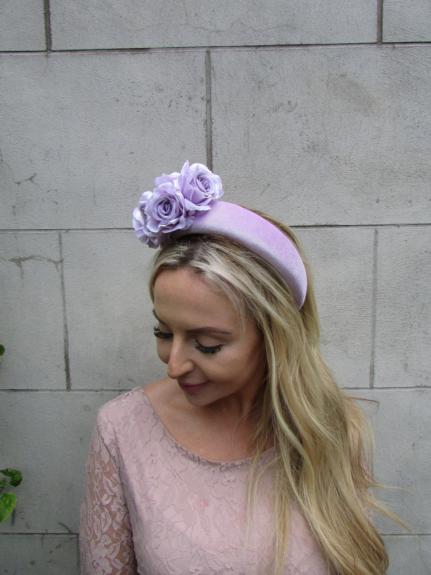 Lilac Rose Velvet Fascinator