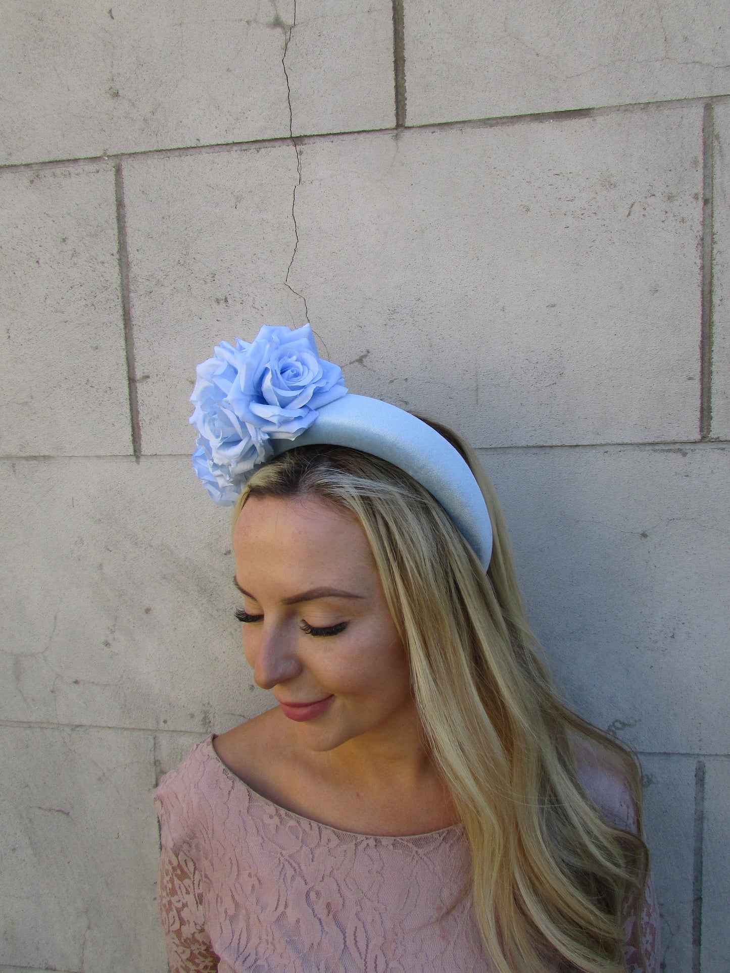 Light Blue Rose Floral Headpiece