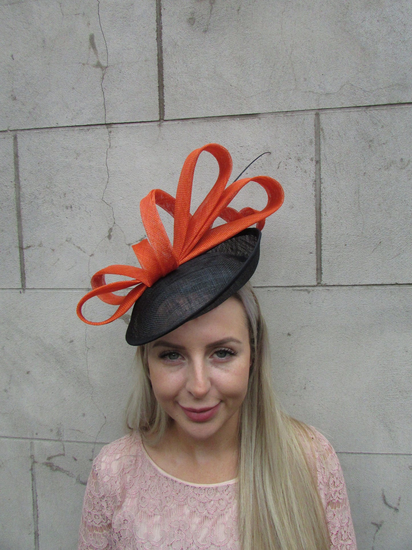 Black & Burnt Orange Disc Hat