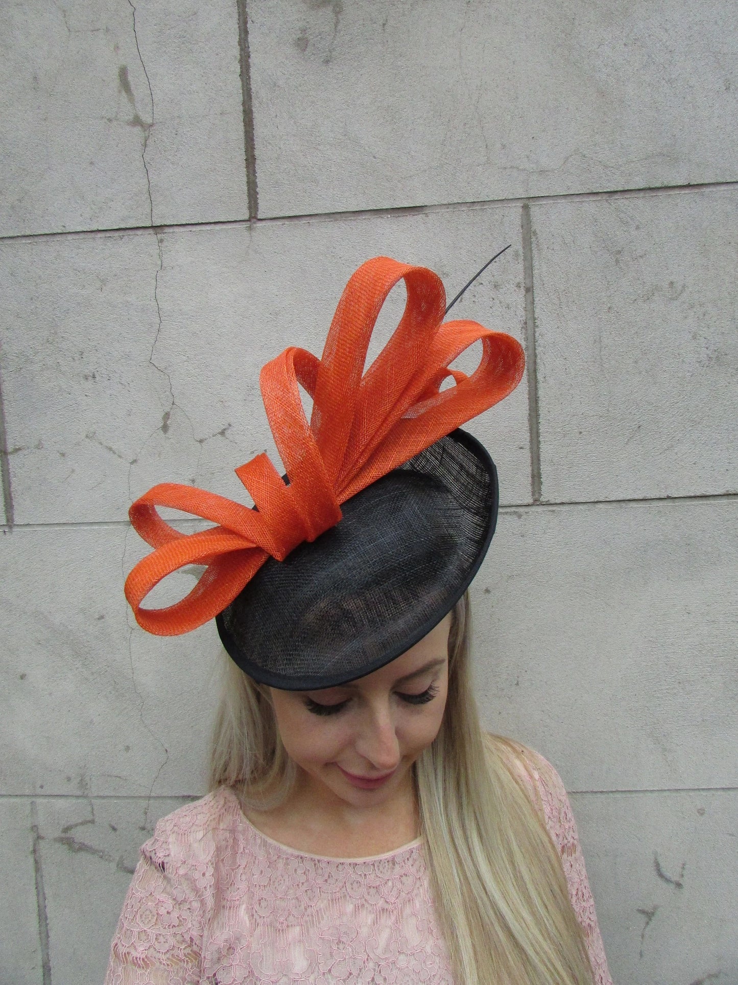 Black & Burnt Orange Disc Hat
