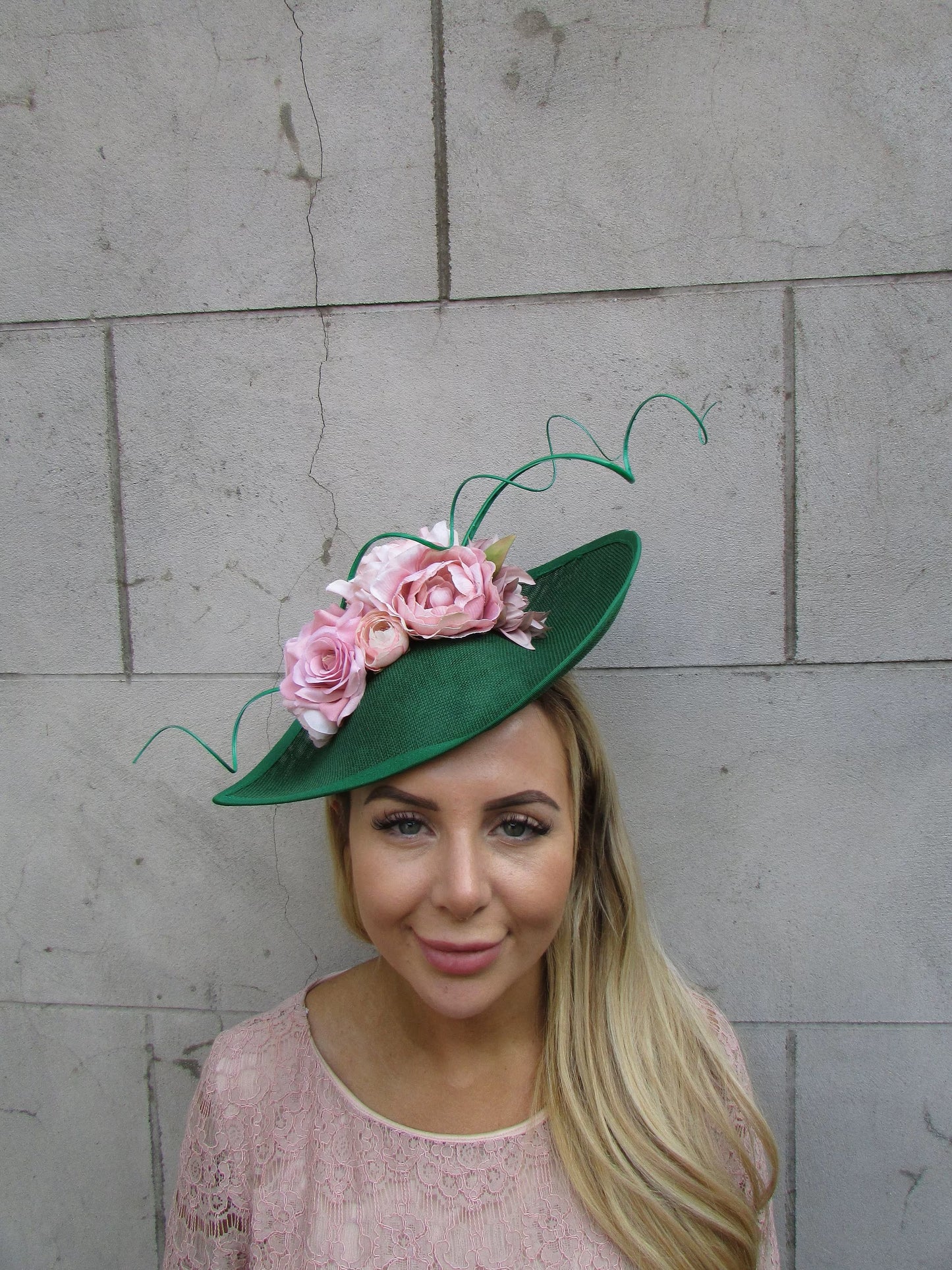 Green & Dusky Pink Floral Hatinator