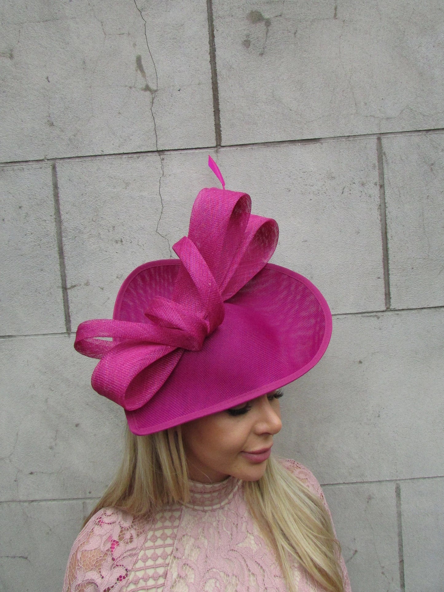 Large Magenta Teardrop Hat