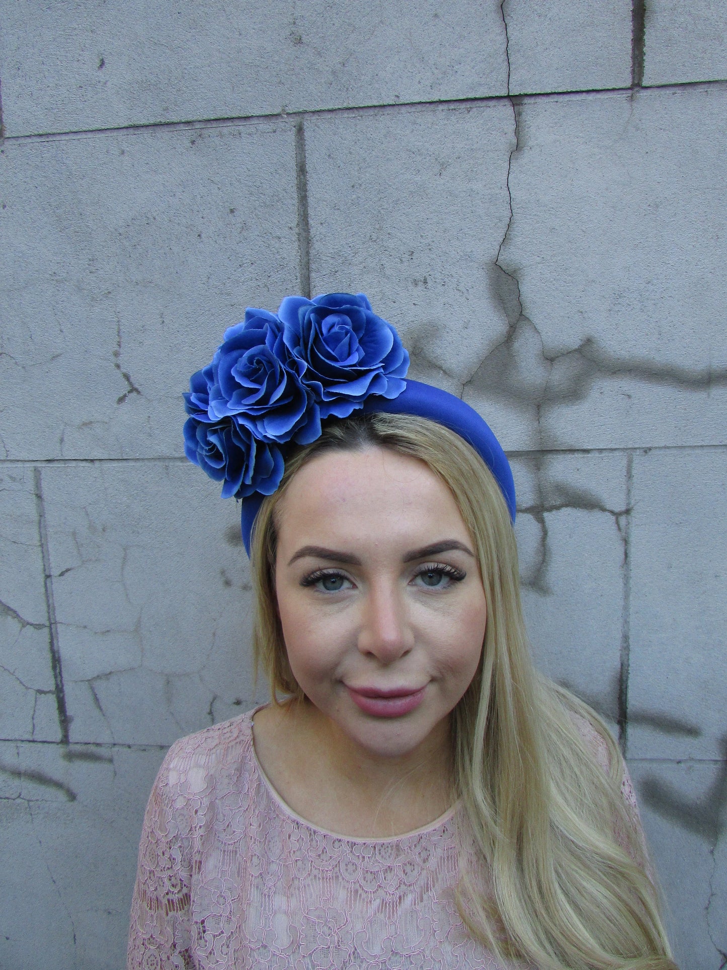 Royal Blue Rose Headpiece