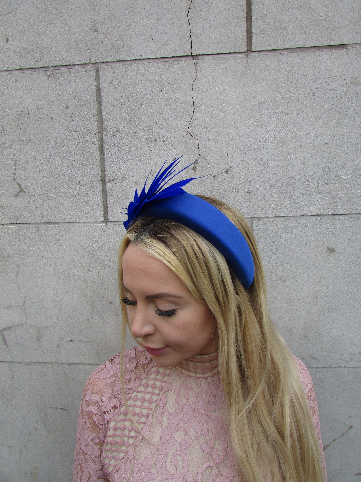 Royal Blue Feather Headpiece
