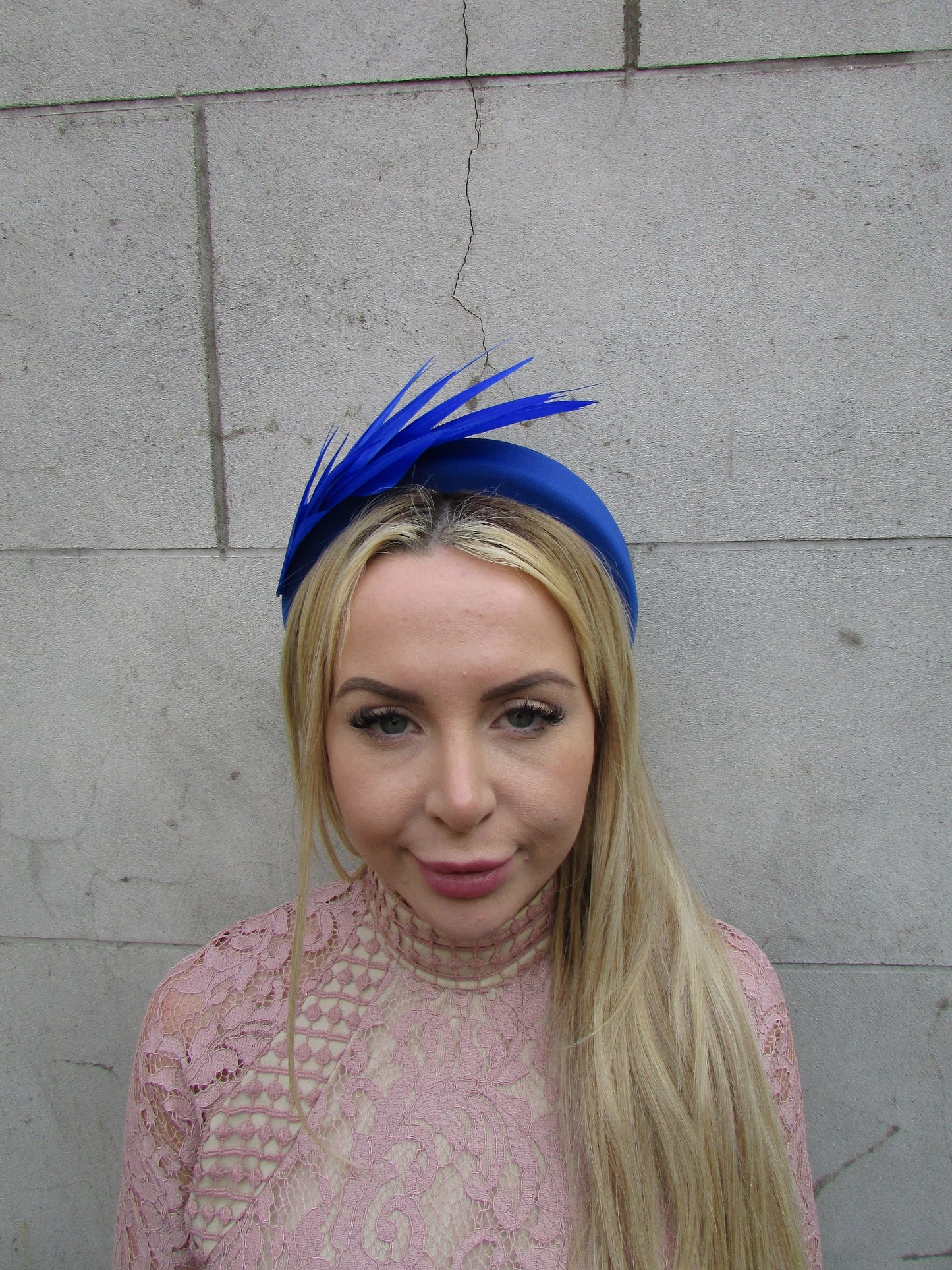 Royal Blue Feather Headpiece