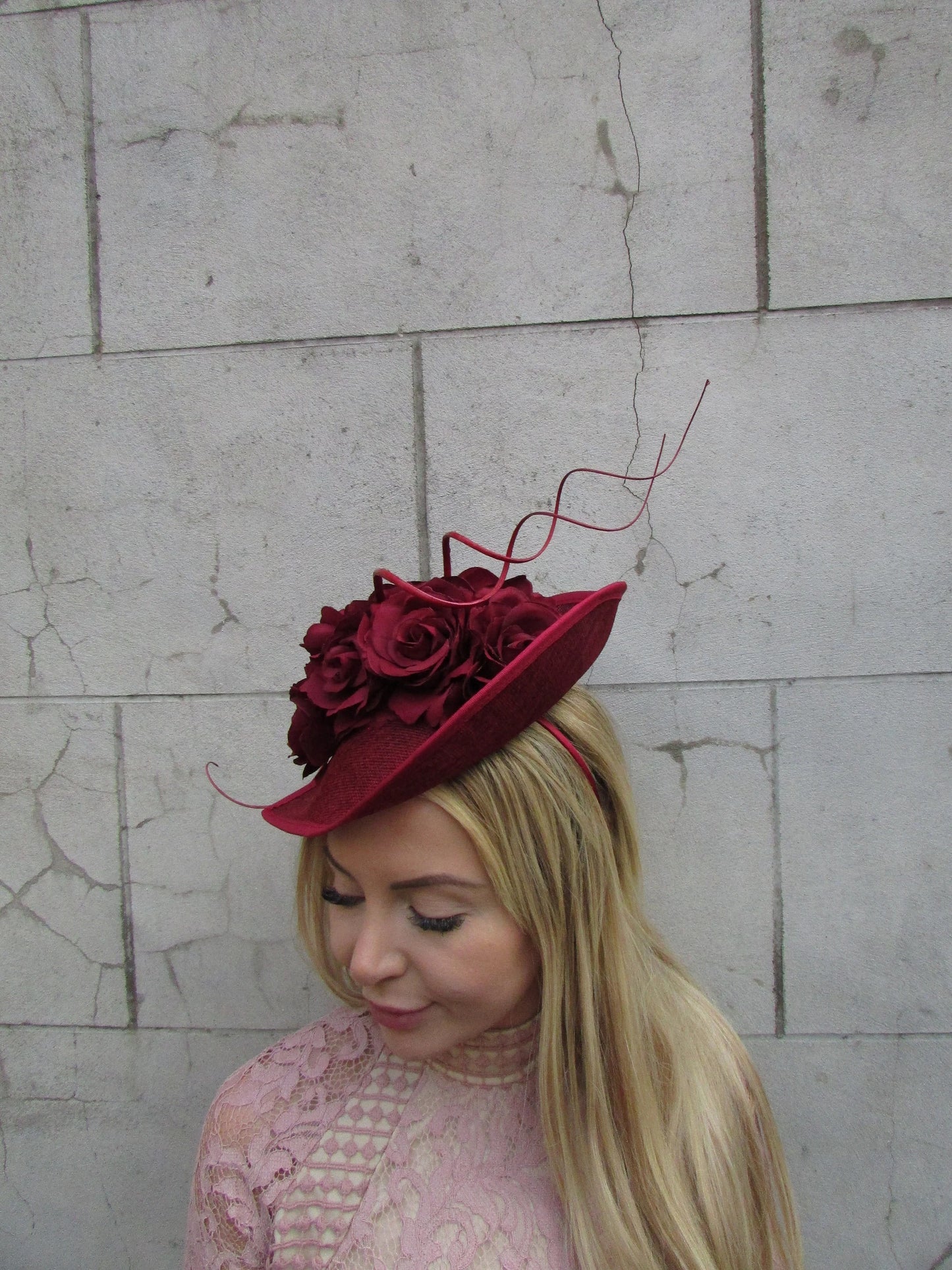 Large Burgundy Rose Teardrop