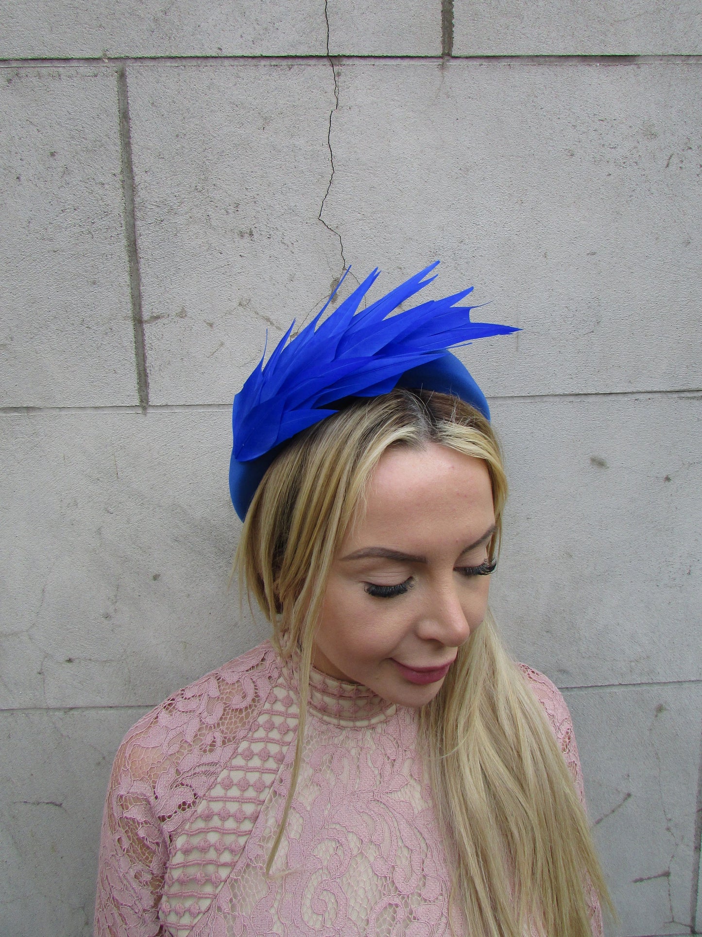 Royal Blue Feather Headpiece