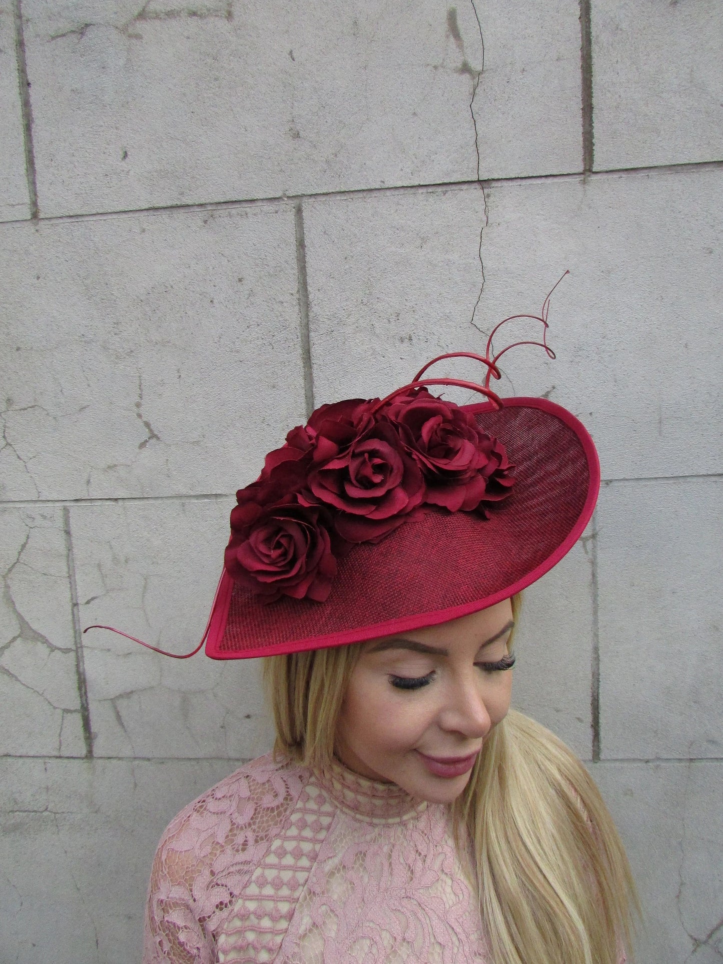 Large Burgundy Rose Teardrop