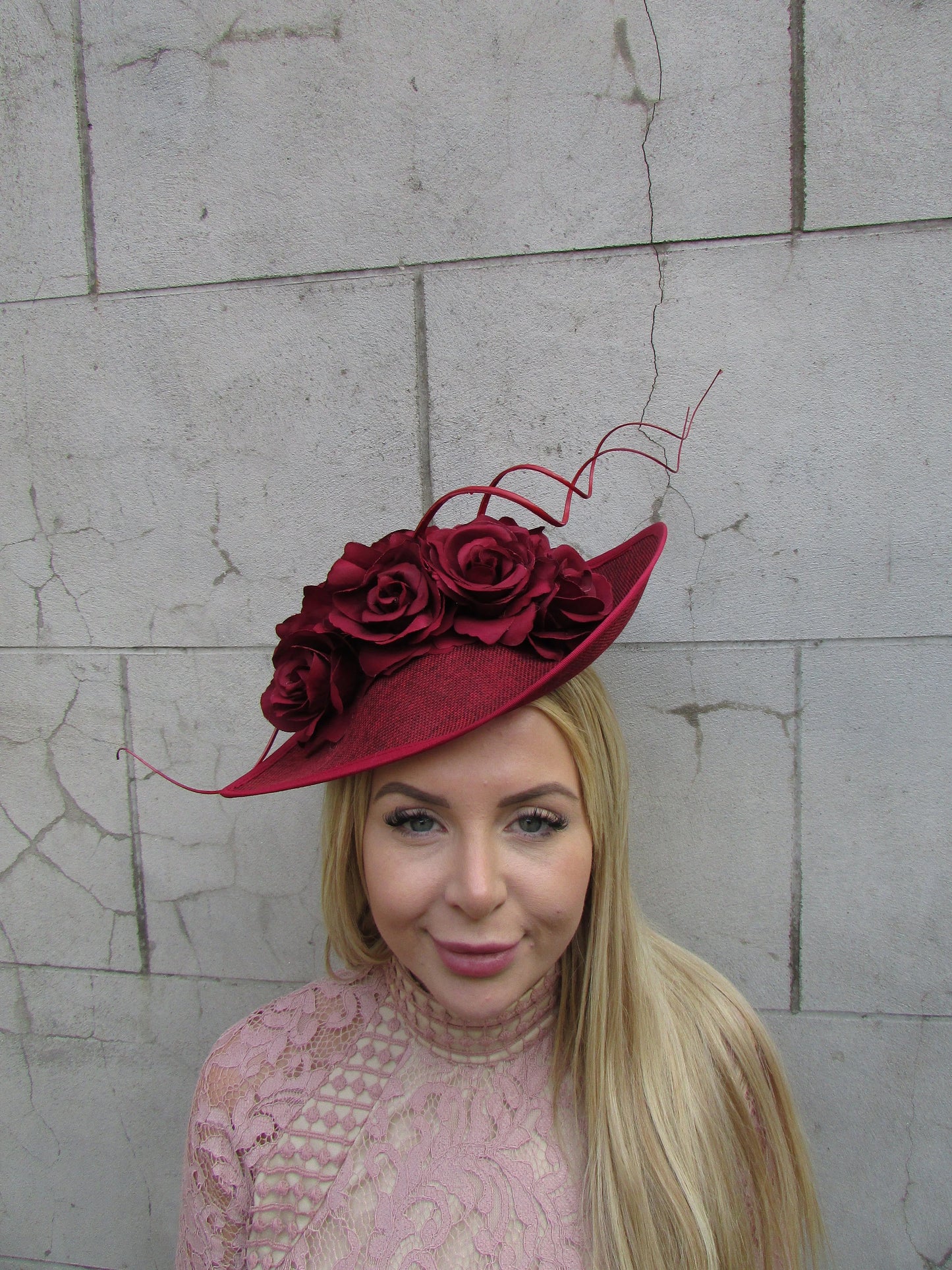 Large Burgundy Rose Teardrop