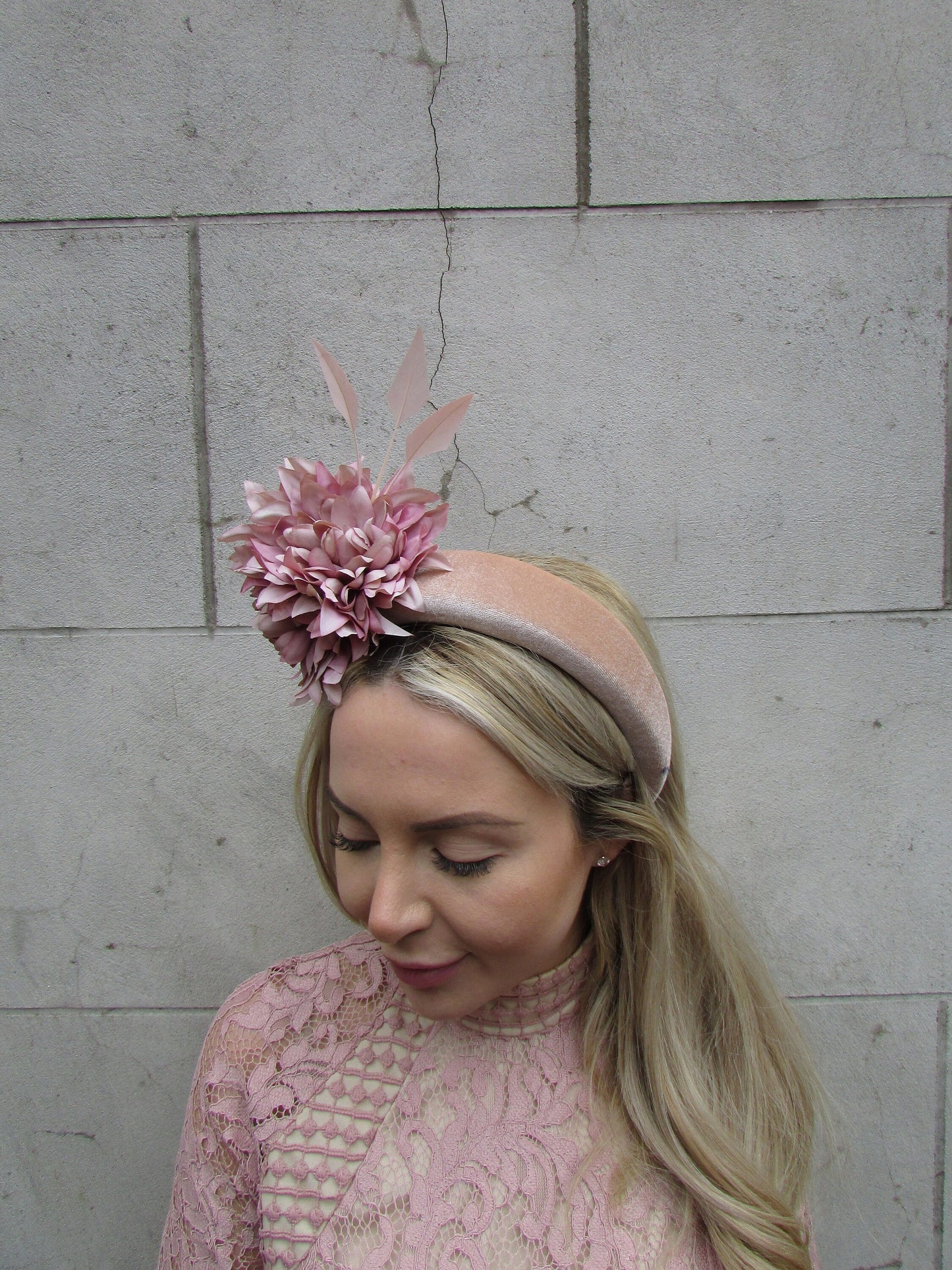 Nude Flower Fascinator Headband
