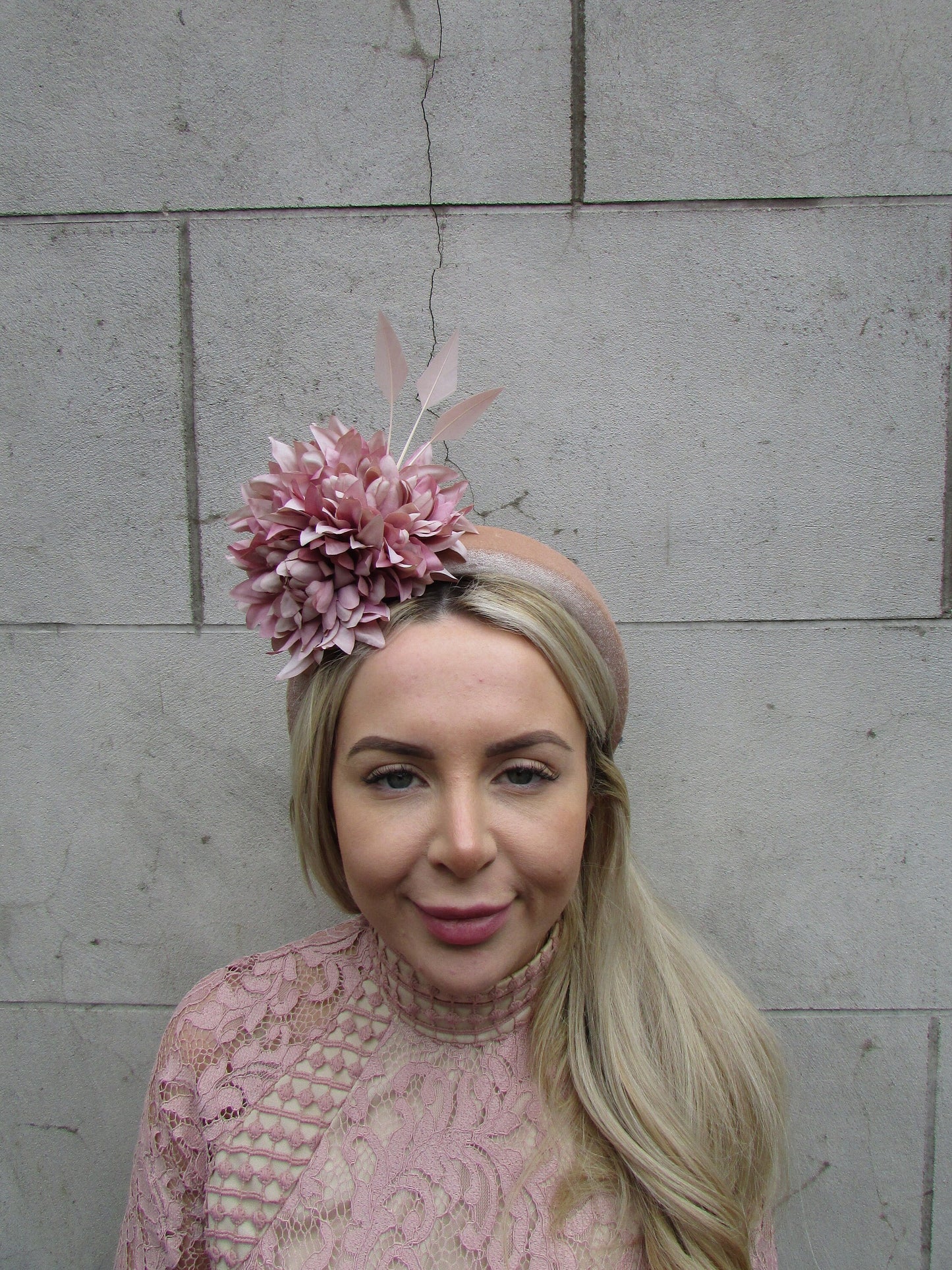 Nude Flower Fascinator Headband