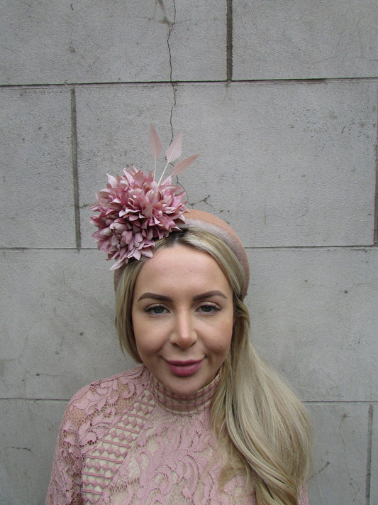 Nude Flower Fascinator Headband