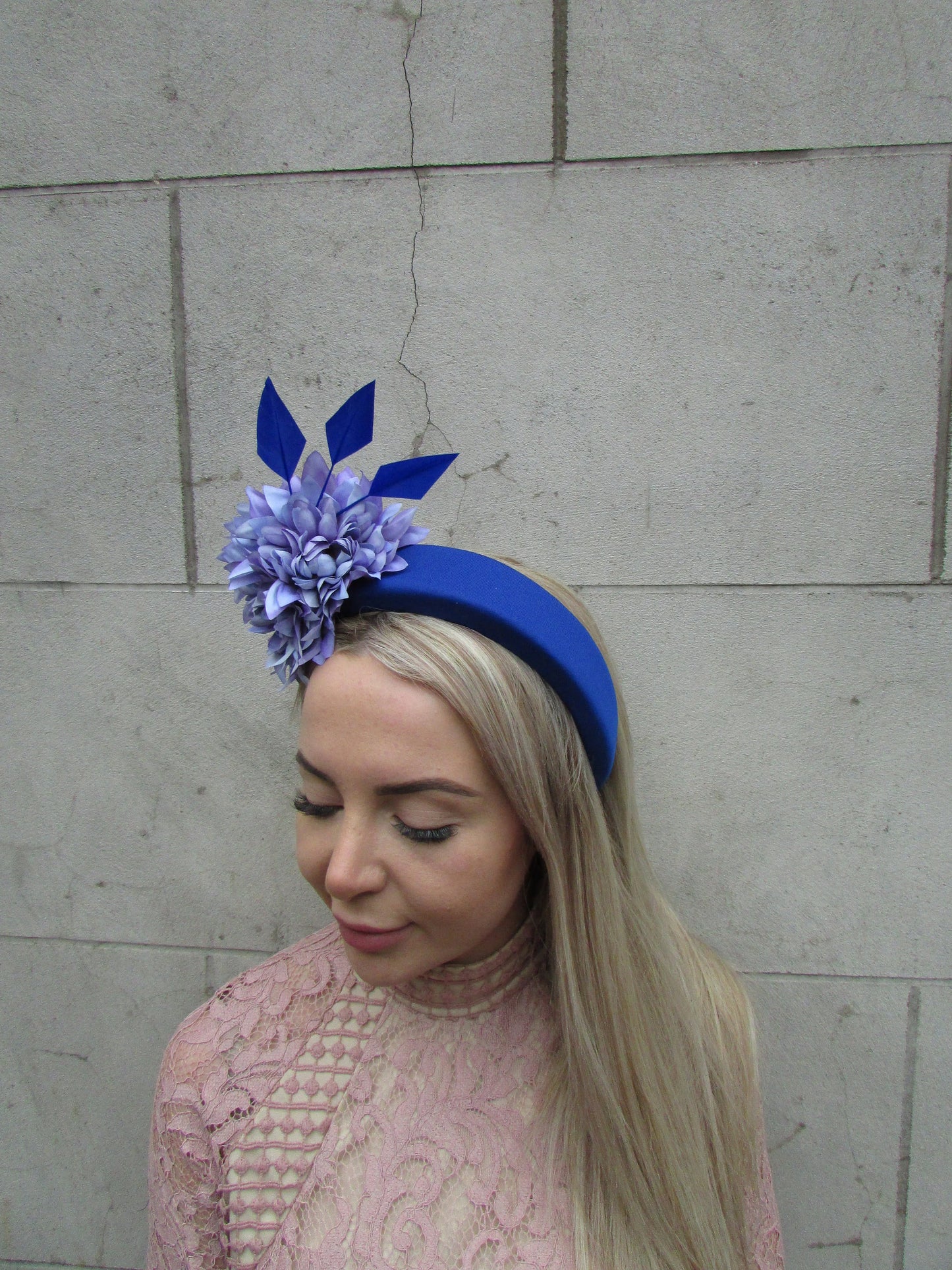Royal Blue & Periwinkle Flower Fascinator