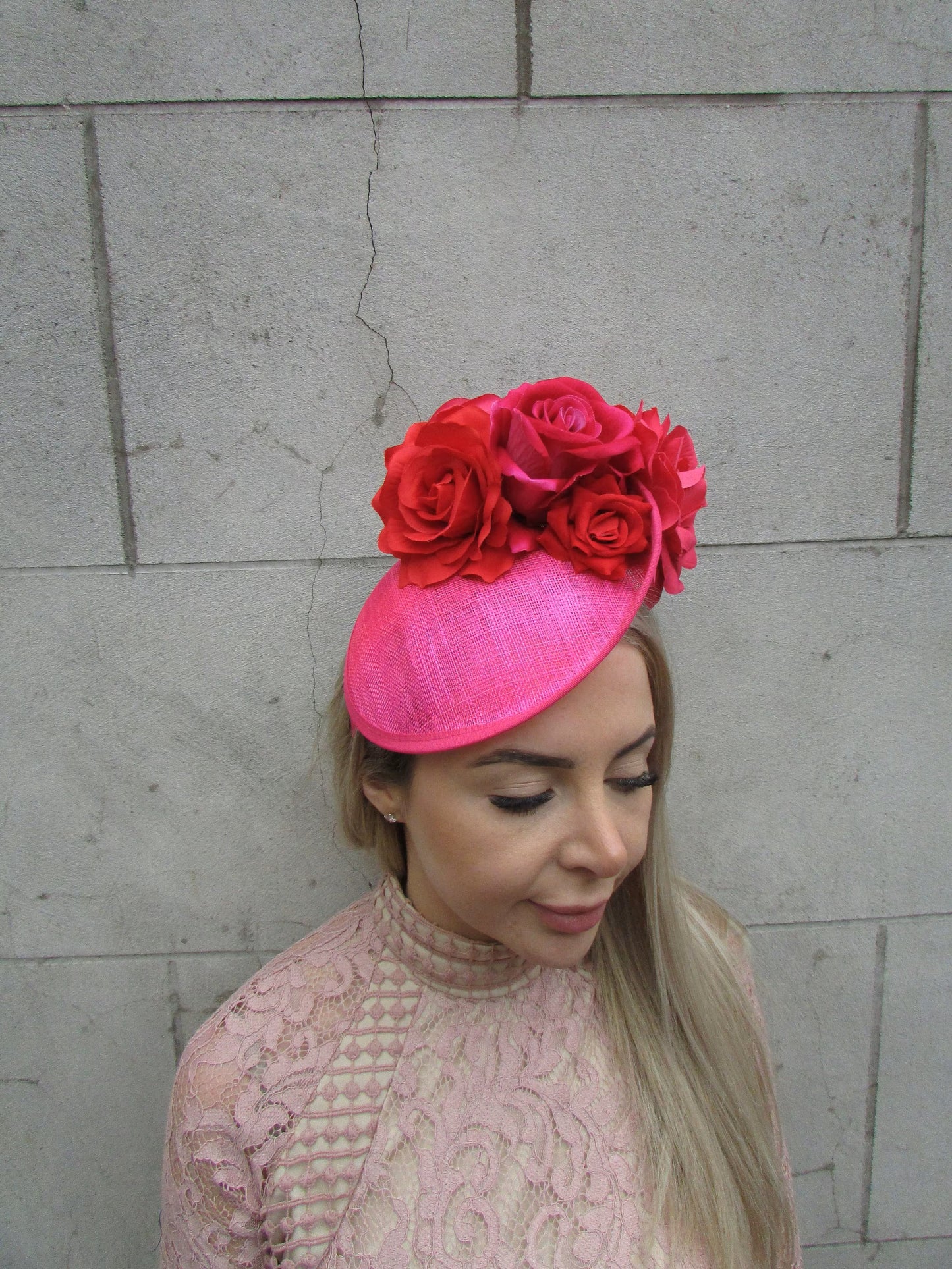 Hot Pink & Red Rose Flower Disc