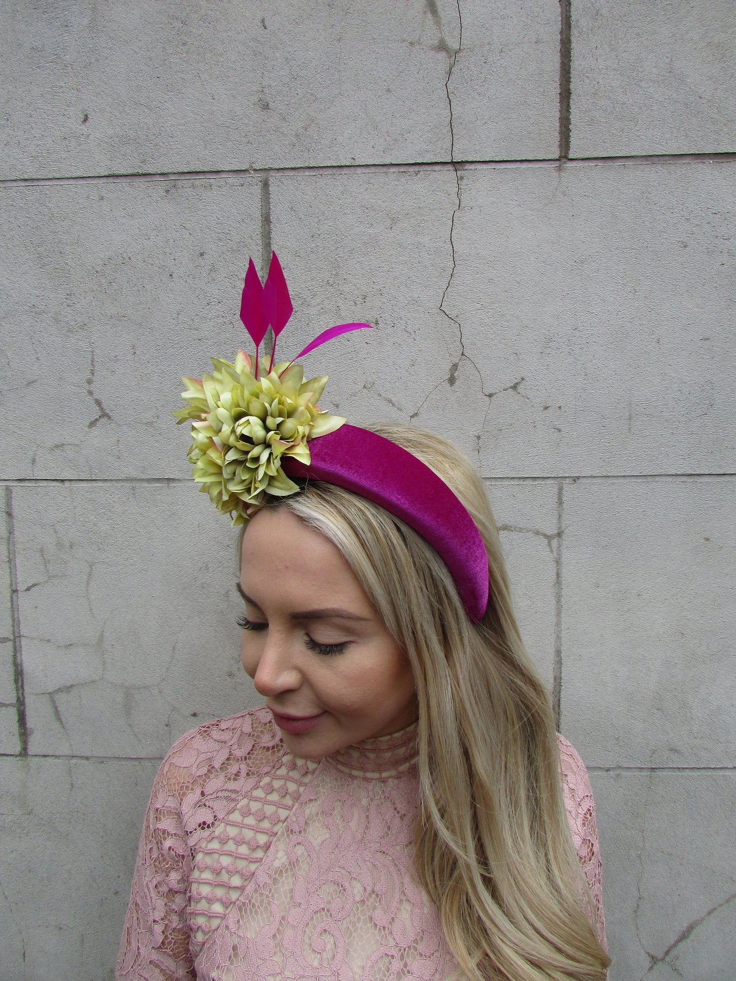Magenta & Lime Fascinator