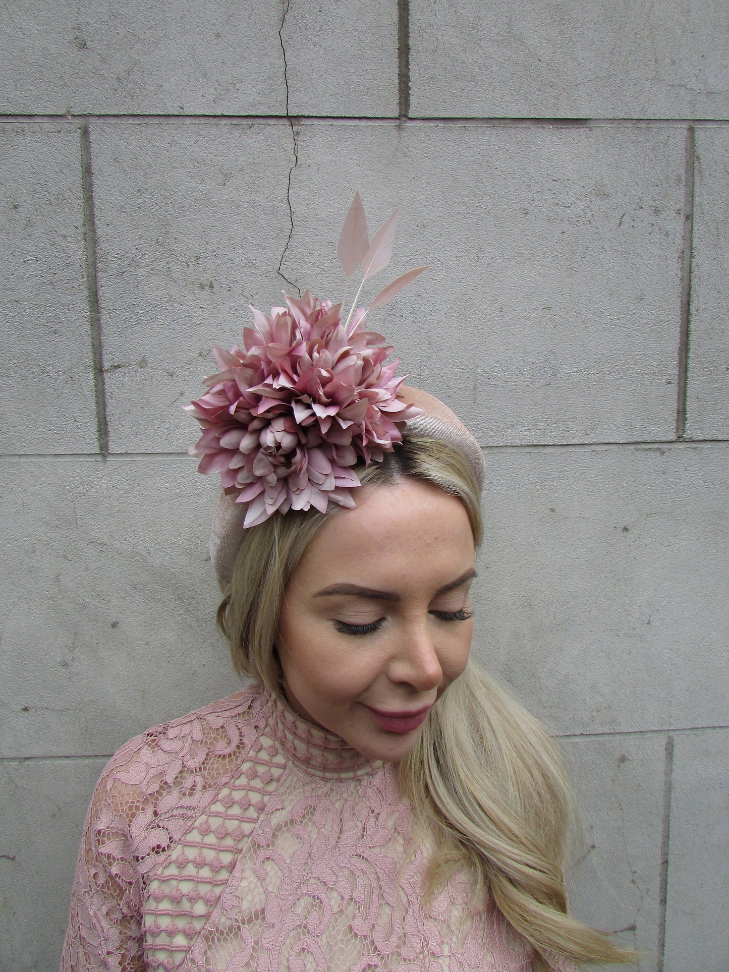 Nude Flower Fascinator Headband