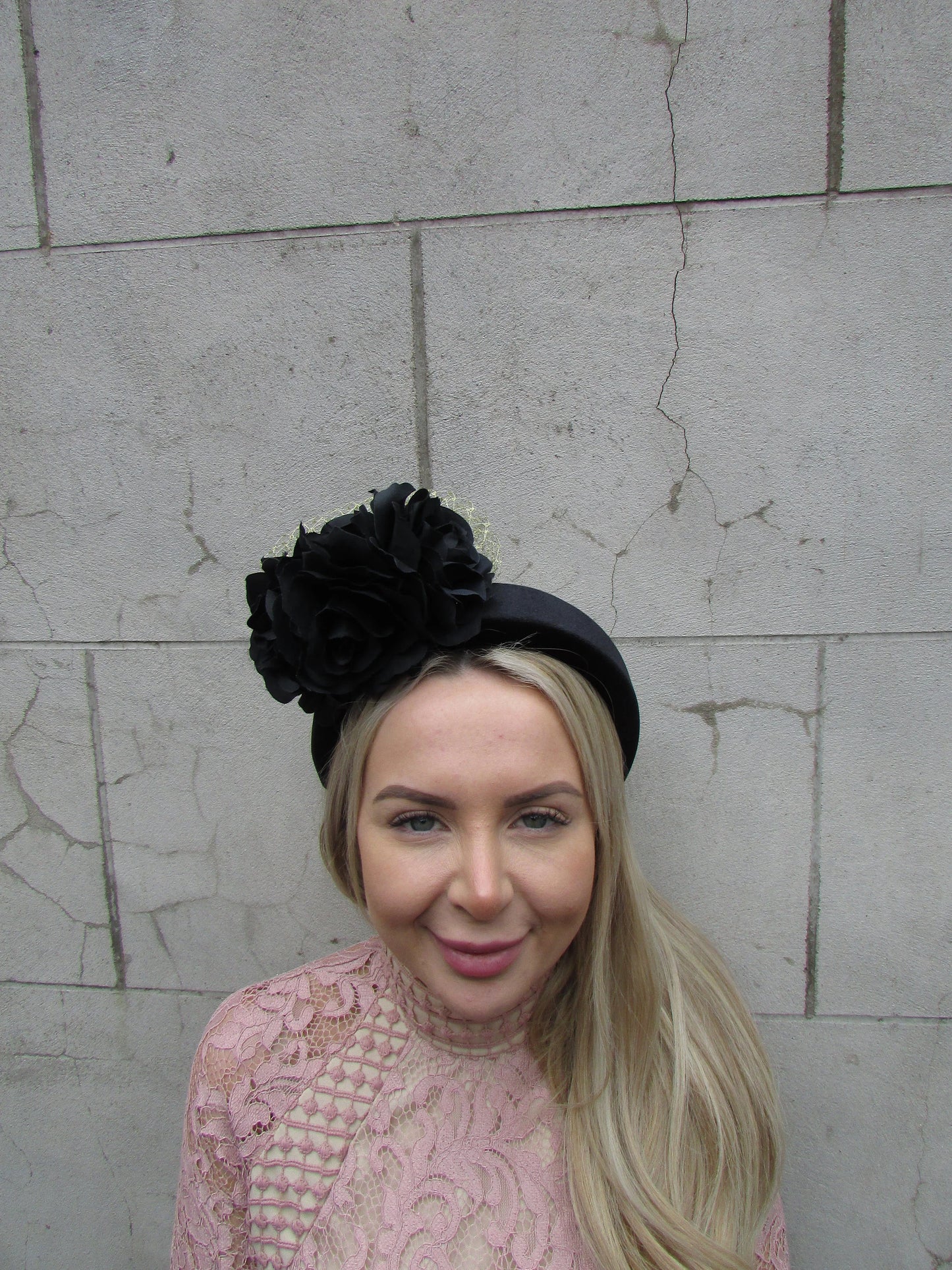 Black & Gold Rose Fascinator