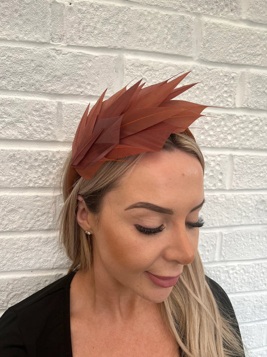 Brown Feather Headpiece