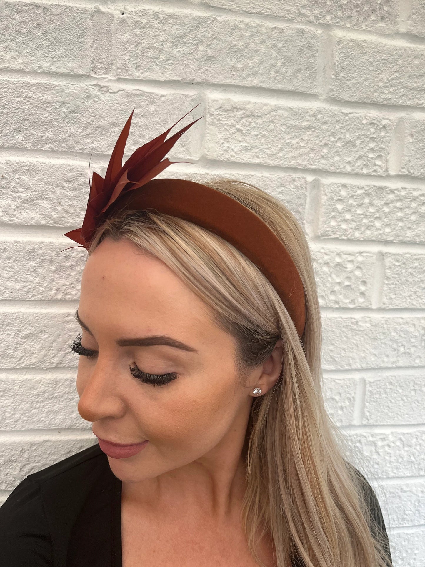 Brown Feather Headpiece