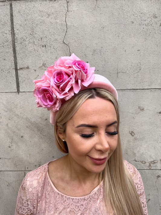Light Pink Rose Flower Fascinator