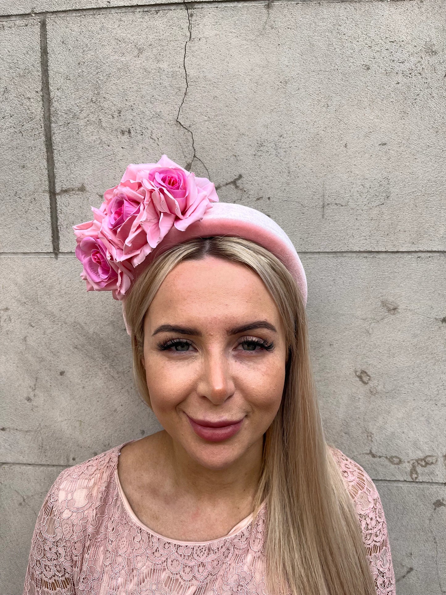 Light Pink Rose Flower Fascinator