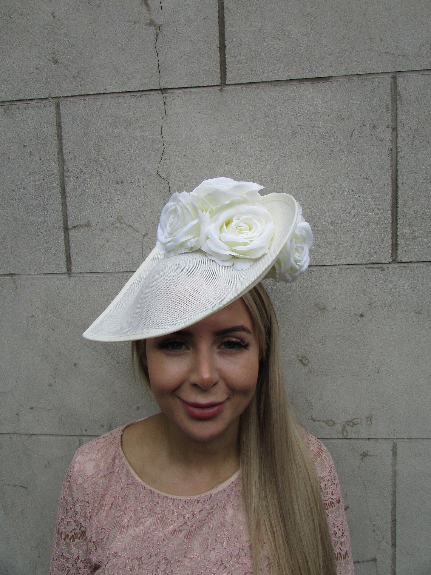 Dramatic Cream Rose Teardrop